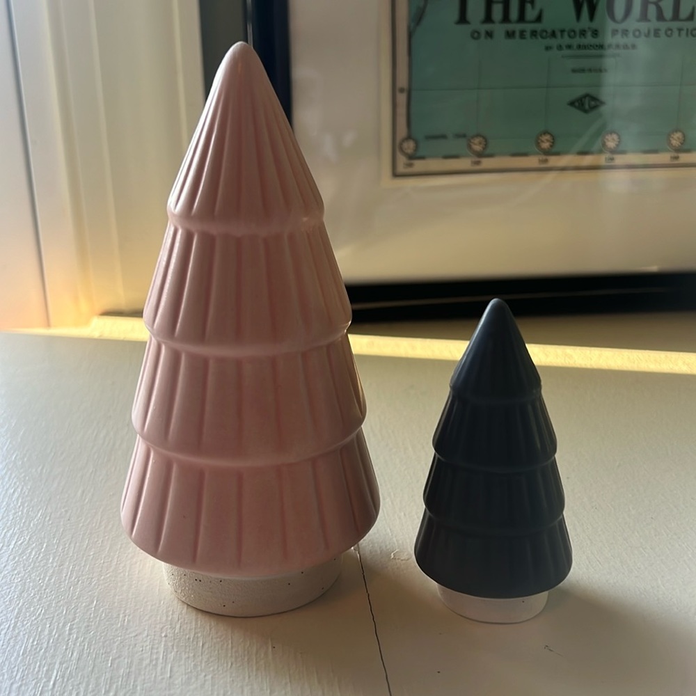 2 TARGET 🎯 Bullseye’s Playground Ceramic Trees - Pink & Blue